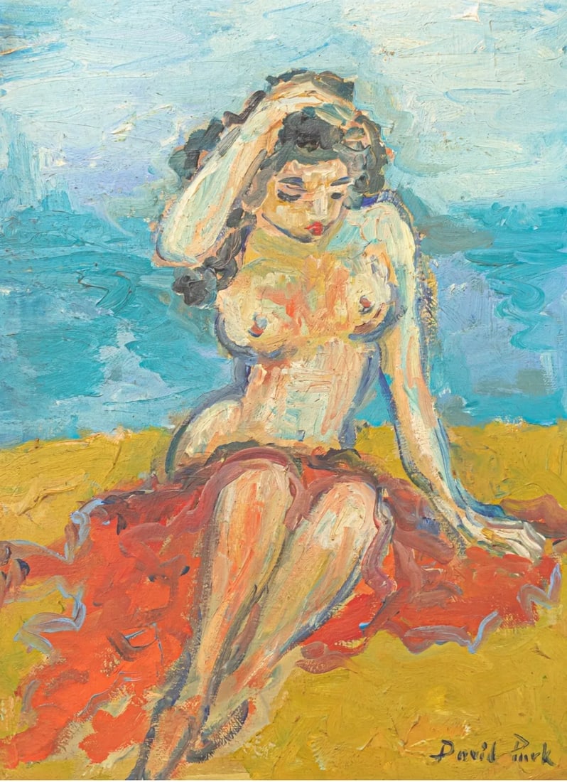 DAVID PARK framed oil painting on Canvas Bay Area Figurative Movement (in style of) (1 of 5)