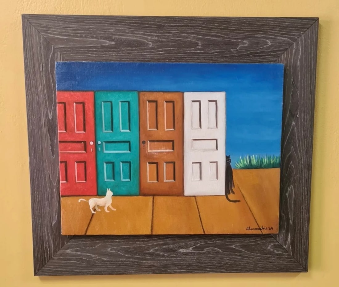 Colorful doors painted by Gertrude Abercrombie( in style of) (1 of 4)