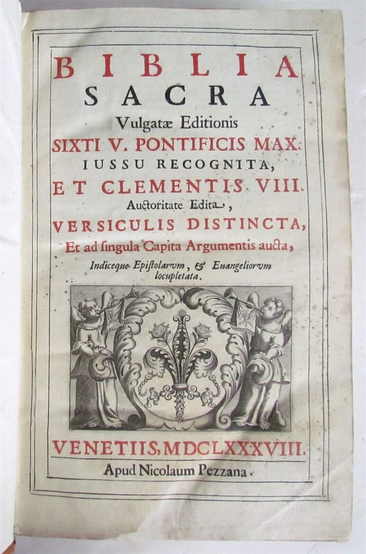 1688 BIBLE ILLUSTRATED BIBLIA SACRA antique FOLIO 17th CENTURY (1 of 12)