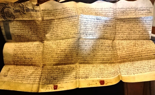 1719 English Vellum Deed Red Wax Seals (1 of 4)