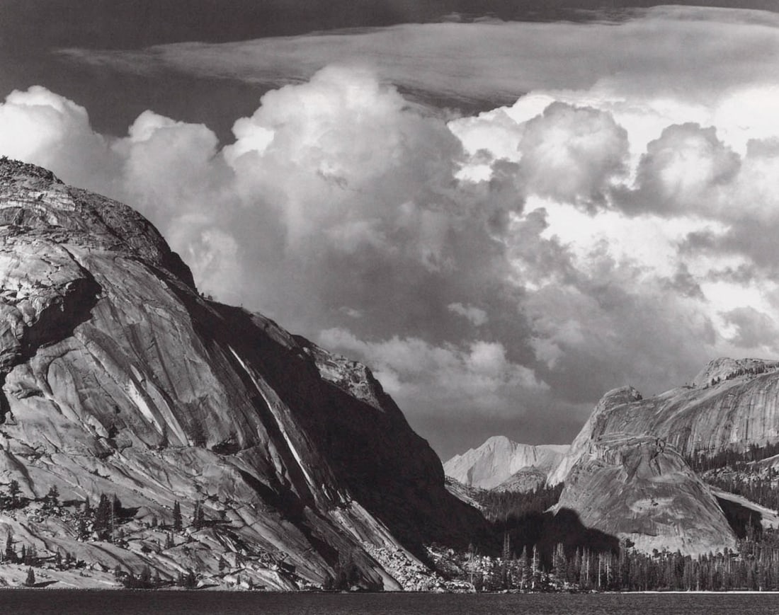 ANSEL ADAMS - Tenaya Lake, Yosemite, CA, c. 1946: Artist: ANSEL ADAMS Print Title: Tenaya Lake, Yosemite, CA, c. 1946 Medium: Duotone Photolithograph Printed 1980’s in the US (smaller print) Image Size: approx. 5.5 x 7” Ansel Easton Adams