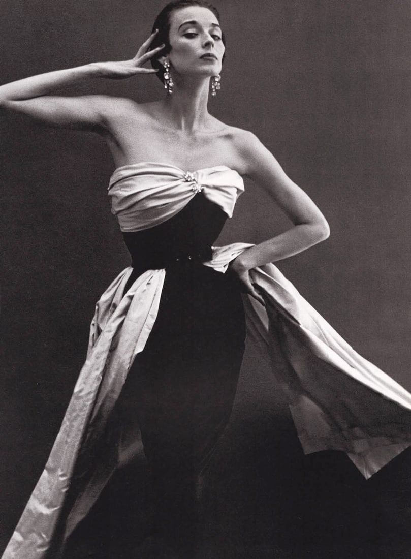 RICHARD AVEDON - Dorian Leigh, Paris, 1949: Artist:RICHARD AVEDON Print Title: Dorian Leigh, Paris, 1949 Medium: Duotone Photo-lithograph Printing Date: 1970s Printed in tItaly Image size (inches) approx 13.5 x 9.5 ” Richard Avedon (1923-