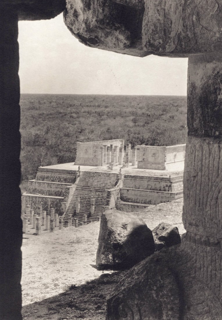 LAURA GILPIN - Temple of the Warriors, Chichen Itza, c. 1932: Artist: LAURA GILPIN Print Title: Temple of the Warriors, Chichen Itza, c. 1932 Medium: Sheet-fed photogravure Printed in: The USA, 1980’s Image Size: approx. 9.5 x 7” Additional Informati