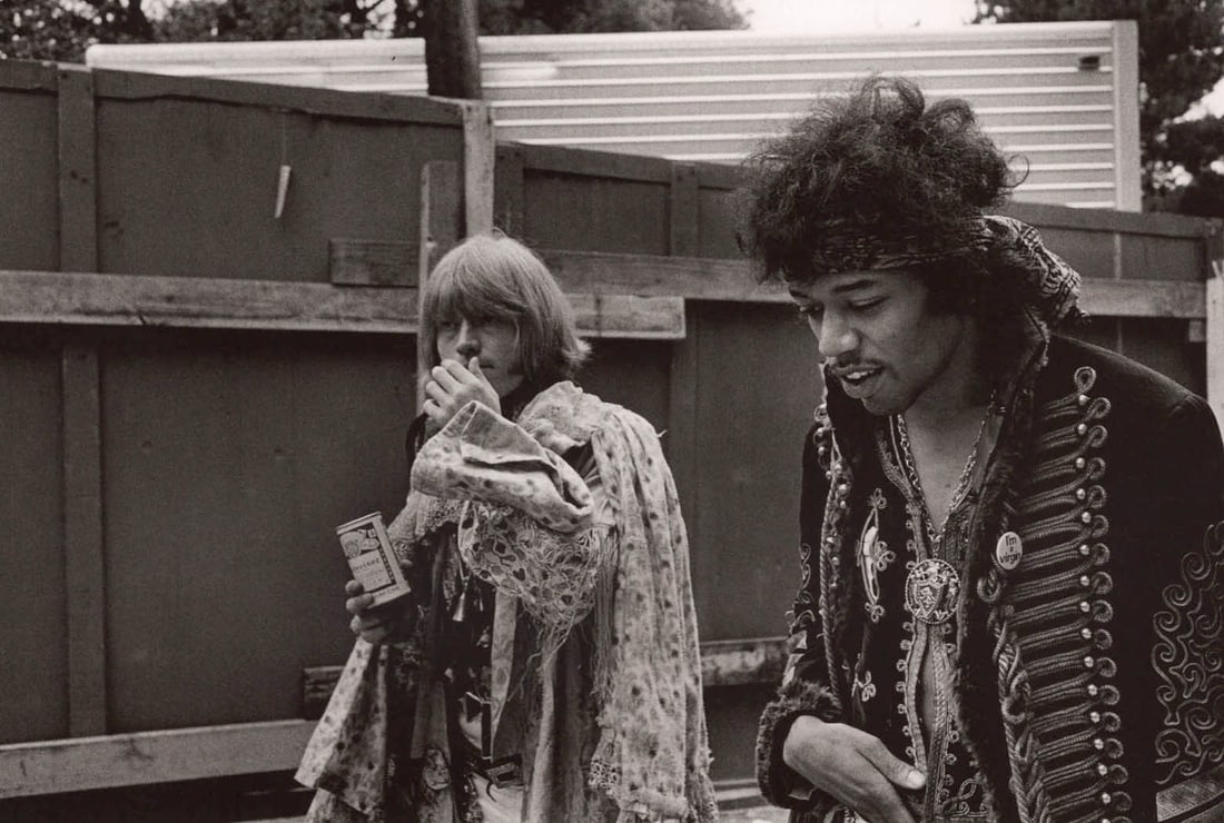 JIM MARSHALL - Jimi Hendrix and Brian Jones, Monterey Pop, 1967 (1 of 1)
