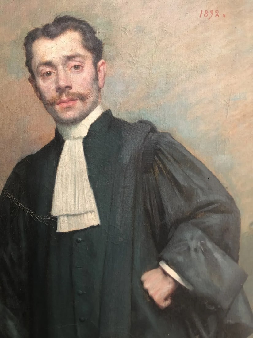 Antique Oil Painting Original Joseph BERNARD (1864-1933) Judge Man Portrait: Title: Antique Oil Painting Original Joseph BERNARD (1864-1933) Judge Man Portrait Description: Oil on canvas 61 x 50 cm ref: 3121 Reserve: $5,000.00 Shipping: Domestic: Flat-rate