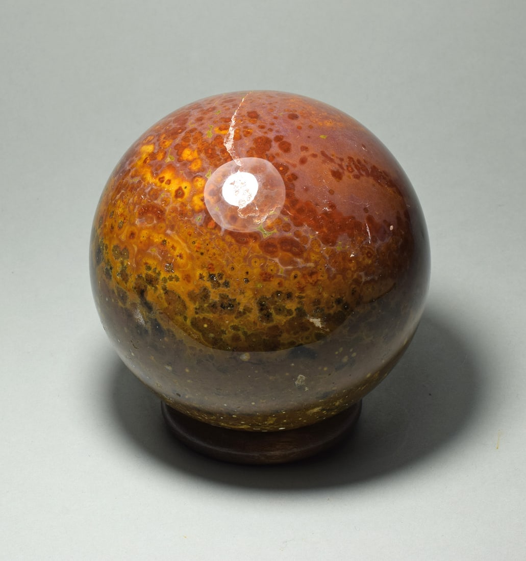 9.0 cm Polished Ocean Jasper sphere with outstanding colors (1 of 6)