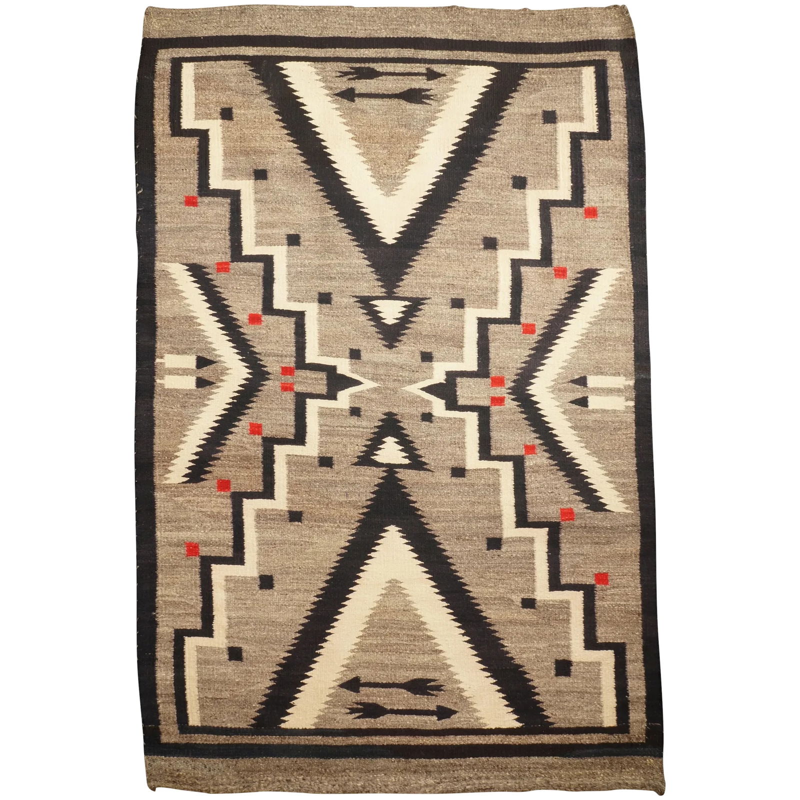 Old Navajo Regional Eagle Feather Rug 66 x 45 (1 of 7)