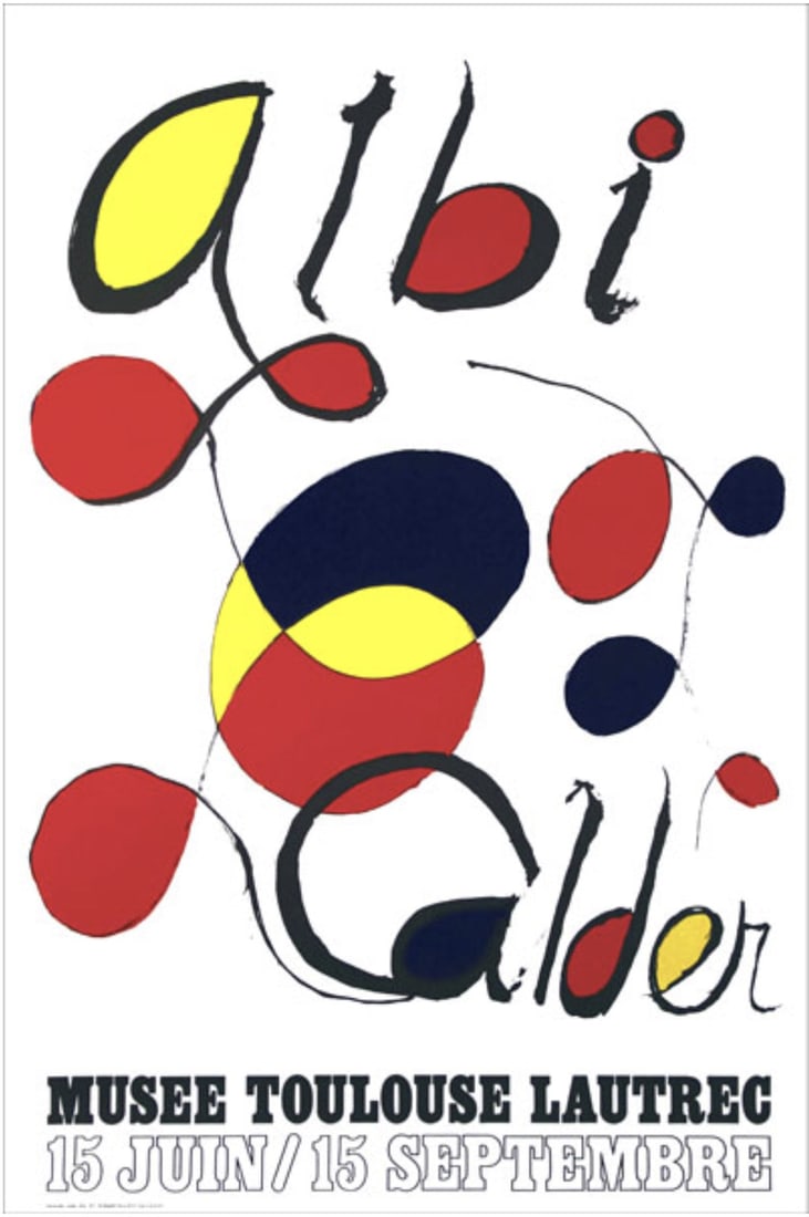 Calder Poster Original Lithograph Albi 1971: Artist: Alexander Calder Country: USA Title: Albi 1971 Medium: Poster original Lithograph Paper Size: 36 X 24 inch Publisher: Maeght France Condition: Fine - Pristiner Please note that this