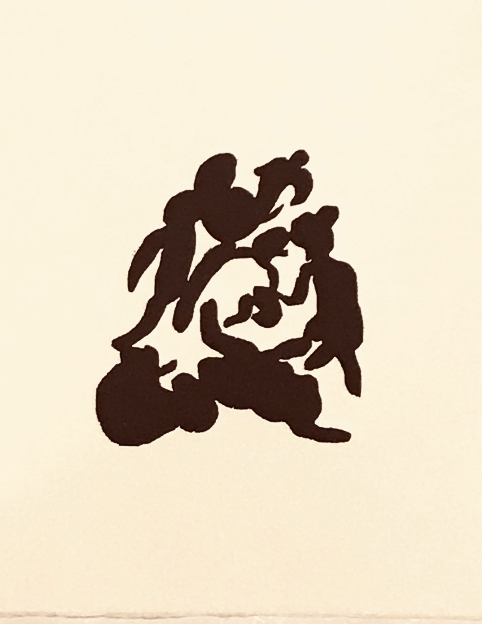 Jean Arp Woodcut untitled C3 Published 1982: Artist: Jean Arp Country: France Title: Untitled - C3 Medium: Woodcut Marks: Not signed not numbered Paper size: 10.2 x 8.2 inch Printed: 1982 on Rives Heavyweight Provenance: Arts Edition of