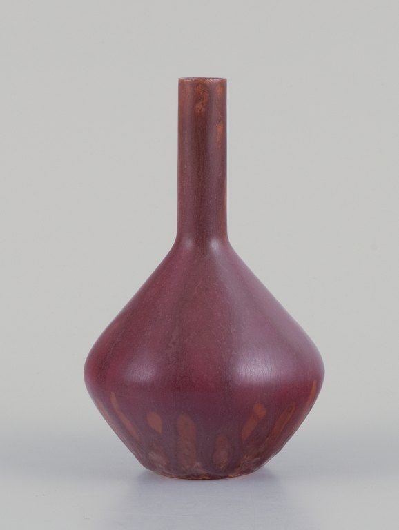 Carl Harry Stålhane (1920-1990) for Rörstrand, Sweden. Ceramic vase with a slender neck. (1 of 6)