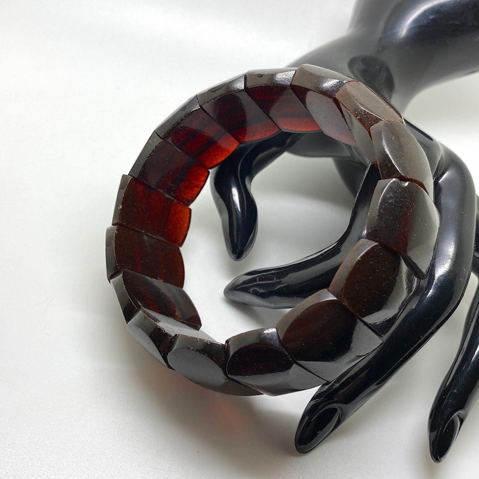 Staggering Unique Antique cut Amber bangle bracalet (1 of 6)