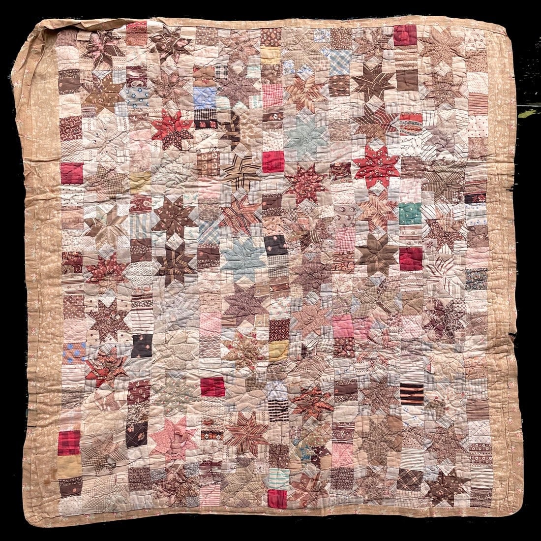 Crib Quilt with small stars and blocks. (1 of 2)