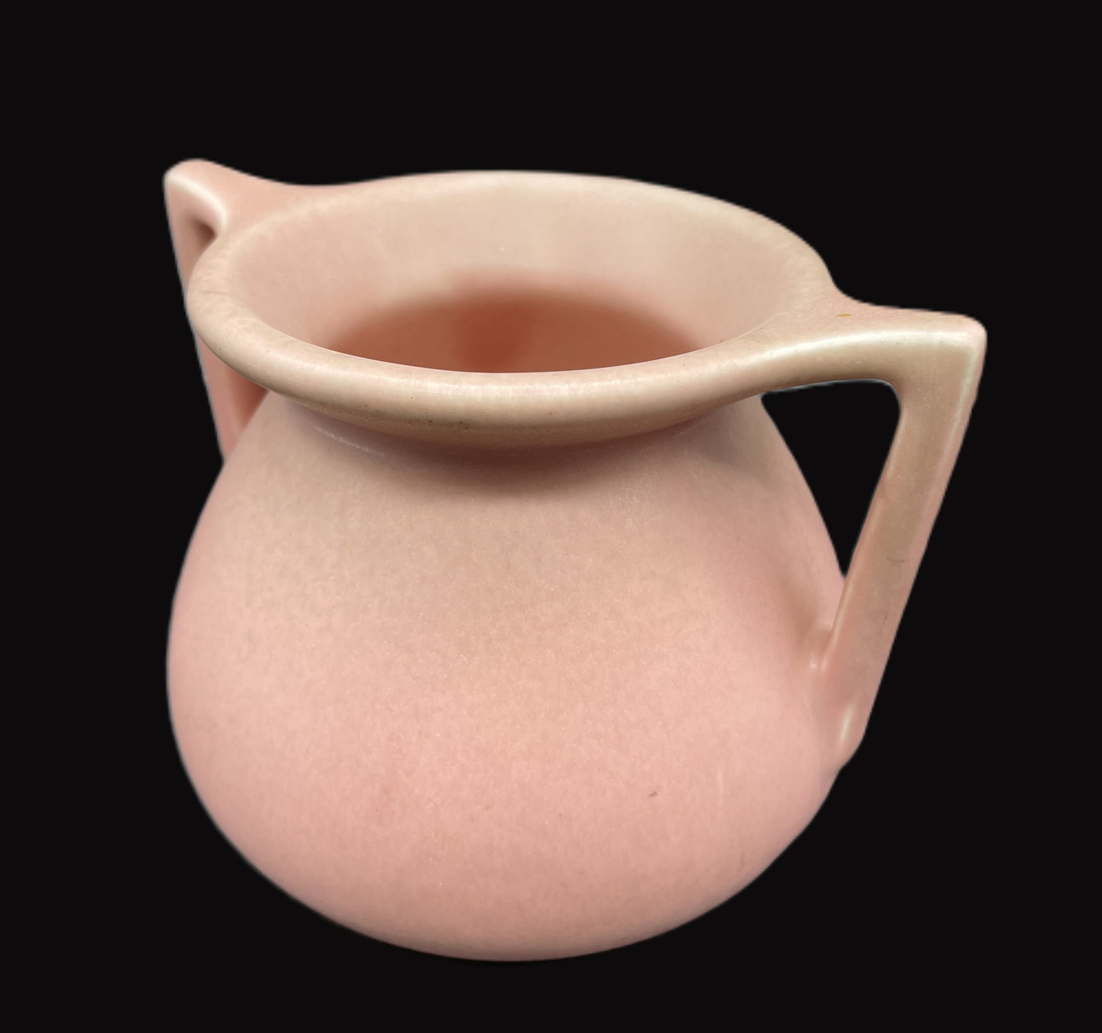 Antique Rookwood Pottery Vase w/ Handles 354 Circa 1927: Title: Antique Rookwood Pottery Vase w/ Handles 354 Circa 1927 Date/Period: APPROX 1927 Dimension: approx 4.5 x 3.5 x 3.5 Material: POTTERY Additional Information: Rookwood Pottery Vase w/ Handles 354
