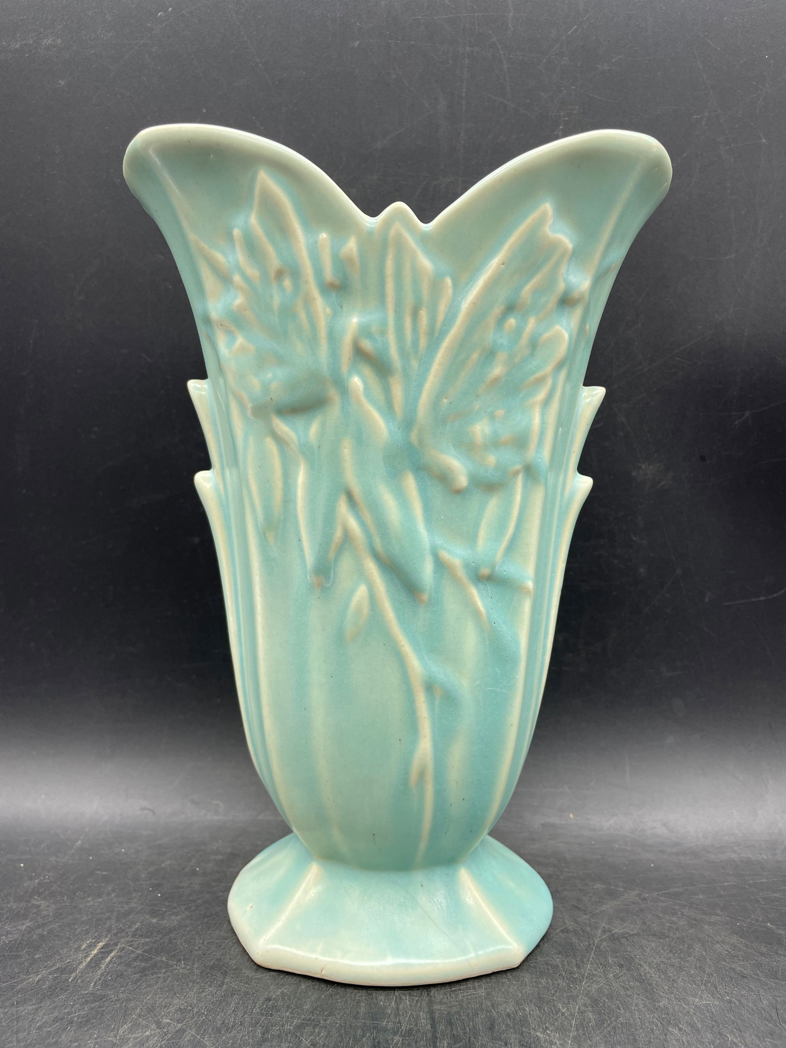 1950's McCoy Green Butterfly Line Vase (1 of 8)