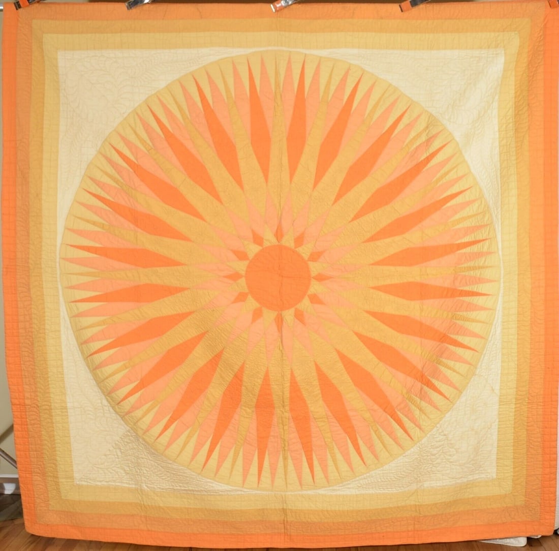 Well Quilted 30's "Rising Sun" Quilt (1 of 14)