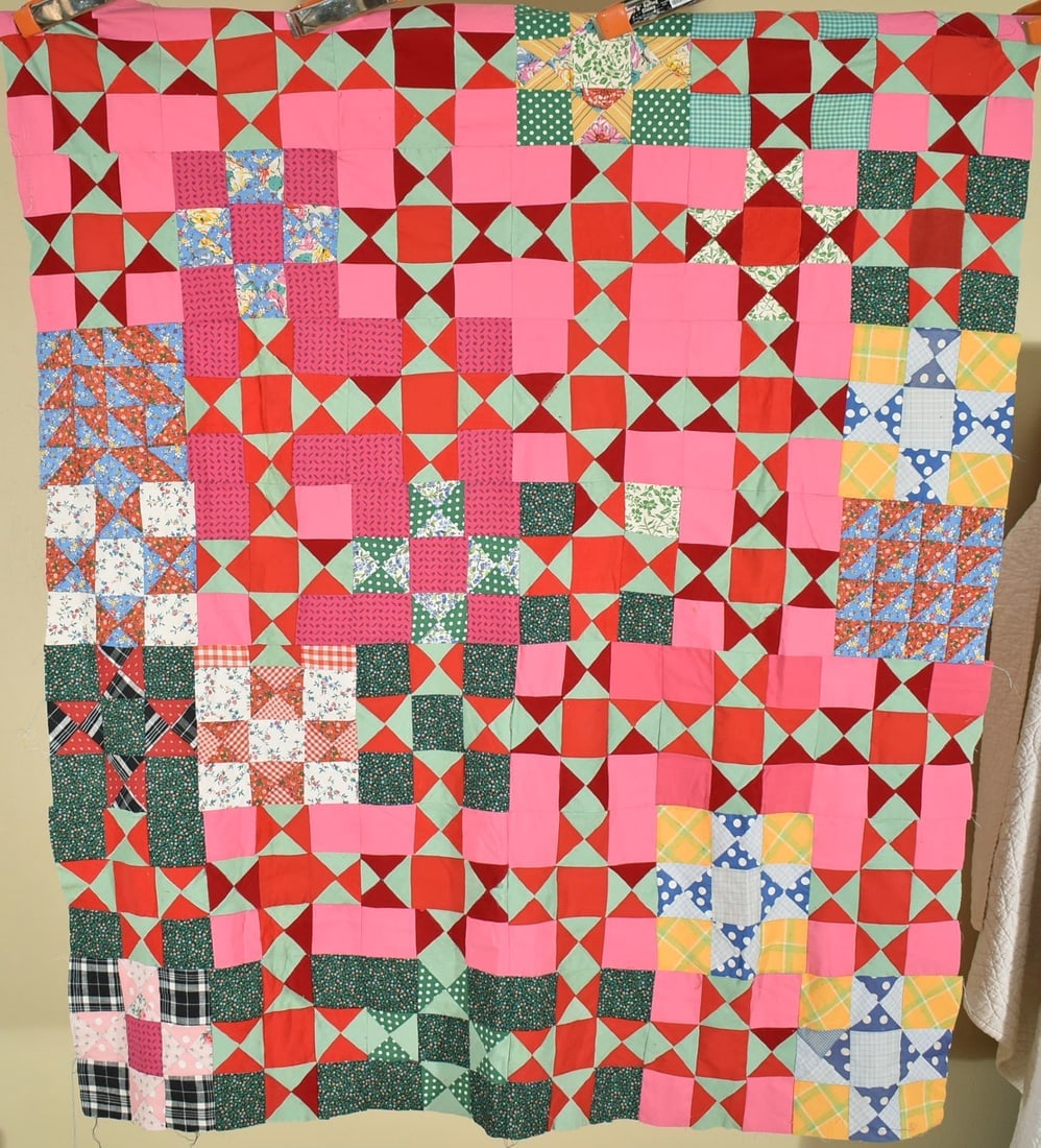 50's Ohio Stars Quilt Top (1 of 5)