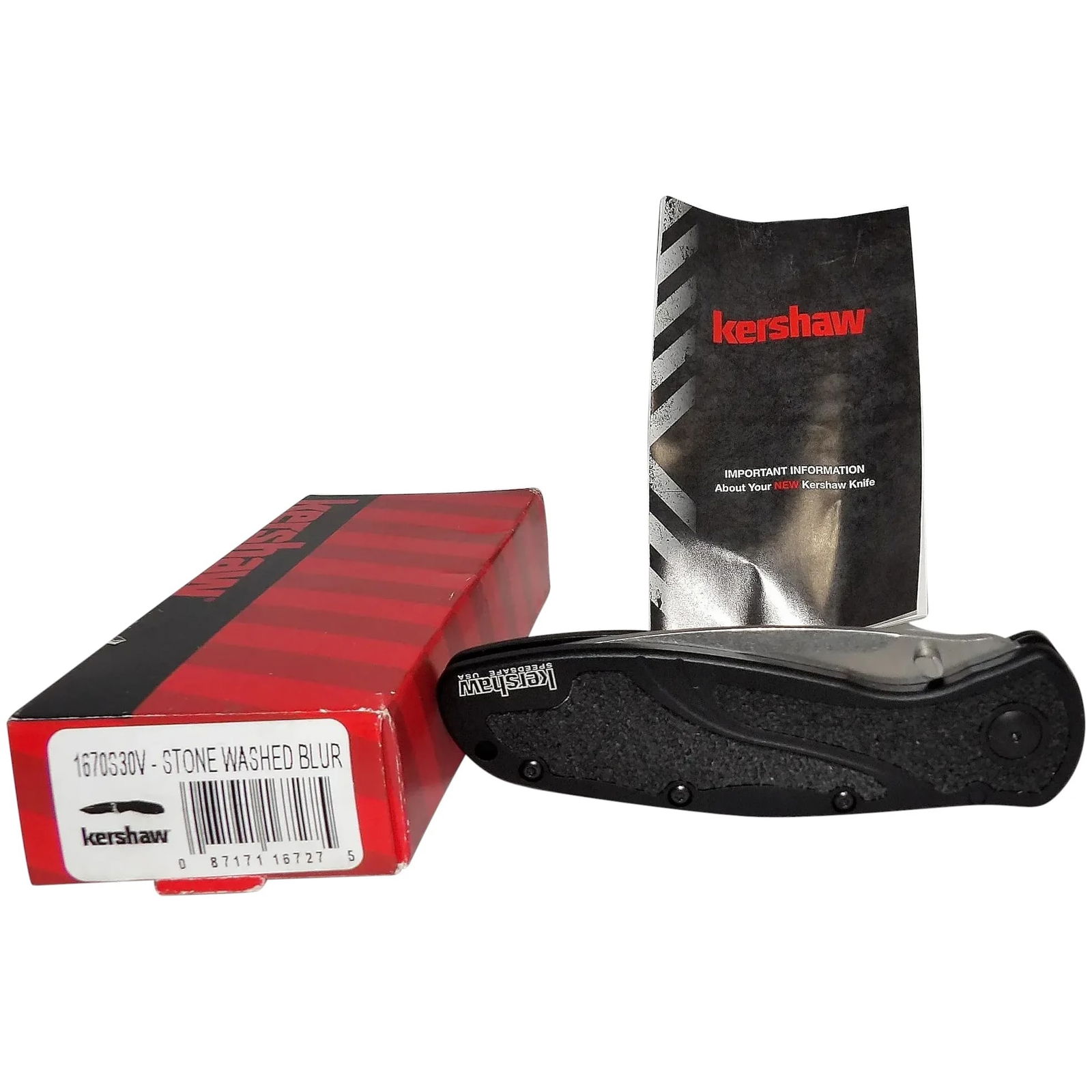 Kershaw S30V Blur Pocketknife, 3.4" S30V Powdered Stainless Steel Recurved Blade, Assisted (1 of 7)