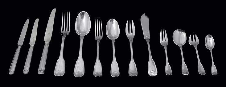 SAVARY 277pc. FRENCH LOUIS XVI STERLING SILVER FLATWARE SET, CHEST 1850-1899 (1 of 20)