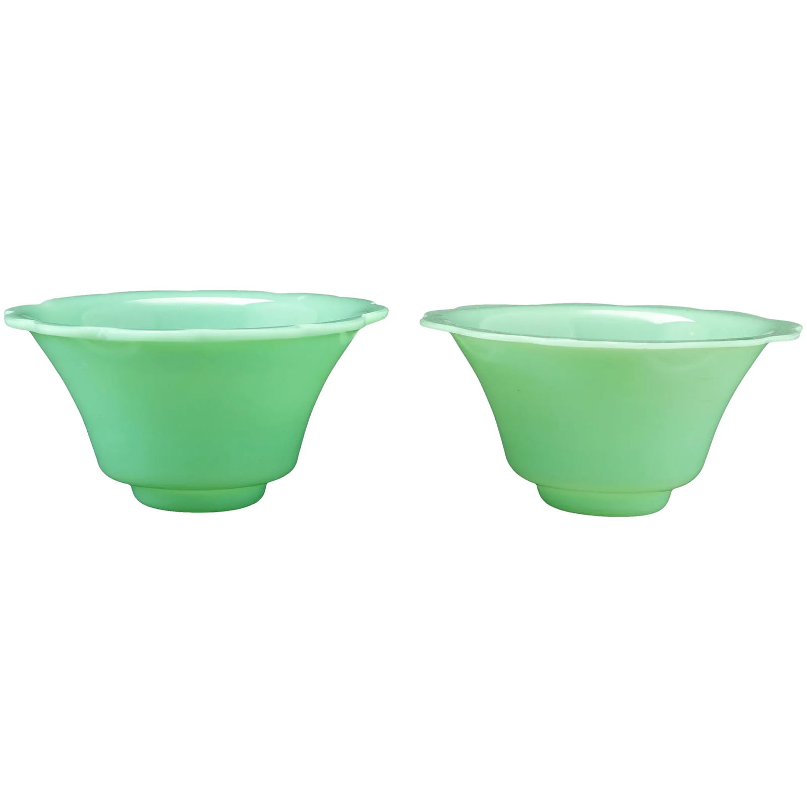 Pair Chinese Peking Glass Bowls c 1920 (1 of 6)