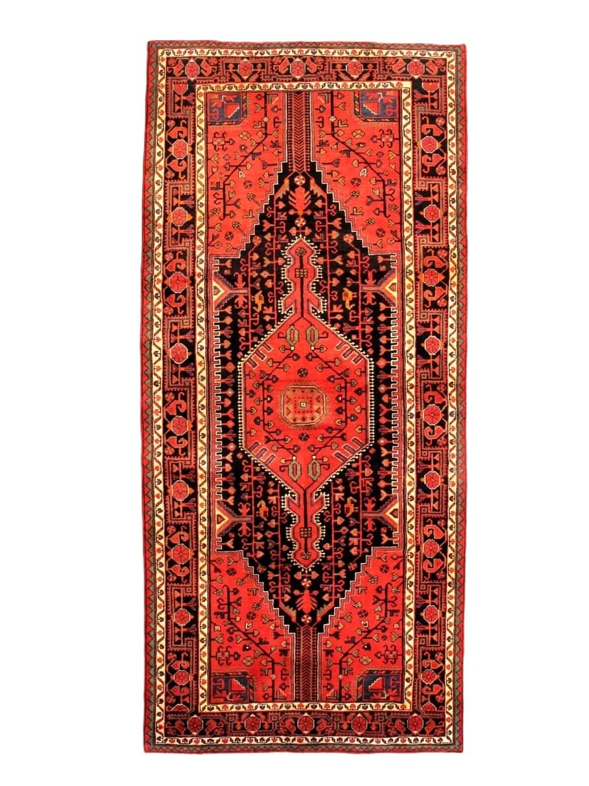 Hand Knotted Persian Tribal Toyserkan Red Black Oriental Wool Area Rug 5'4" x 11'9" (1 of 15)