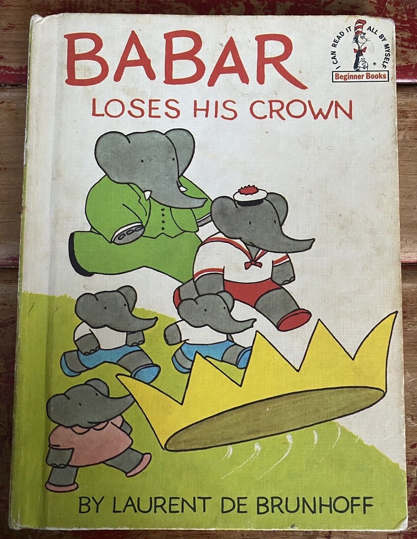 Babar Loses His Crown Hardcover Vintage Children's Book 1967 Book Club Edition (1 of 12)