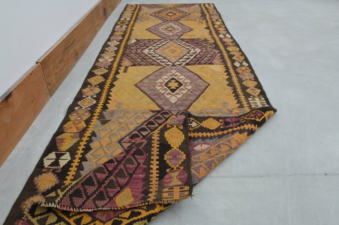 2.5x8 ft, TURKISH ANATOLIAN AUTHENTIC: Title: 2.5x8 ft, TURKISH ANATOLIAN AUTHENTICOridign: TurkeyDate/Period: 1960 - 1970Materials: Wool and CottonSize: Width: 2.5 feetLength: 8.0 feetProvenance: This Turkish one-of-a-kind Vintage Flatwea