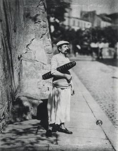 EUGENE ATGET - Boulanger Baker, 1898: Artist: Eugene AtgetTitle: Boulanger Baker, 1898Medium: Photo Litho, 1988, ItalyDimensions: 6.75x8.6"Description: Heat Wax Mounted on 11x14" Conservation BoardArtist Bio: Eugene Atget (1857 –