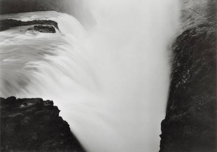 THOMAS JOSHUA COOPER - A Premonitional Work, Iceland: Artist: Thomas Joshua Cooper Title: A Premonitional Work (Message To Timothy H. O'Sullivan) Gullfoss (Golden Falls), Iceland, 1987 Medium: Photo Litho, 1998, USA Dimensions: 8.2x6" Description: Heat W