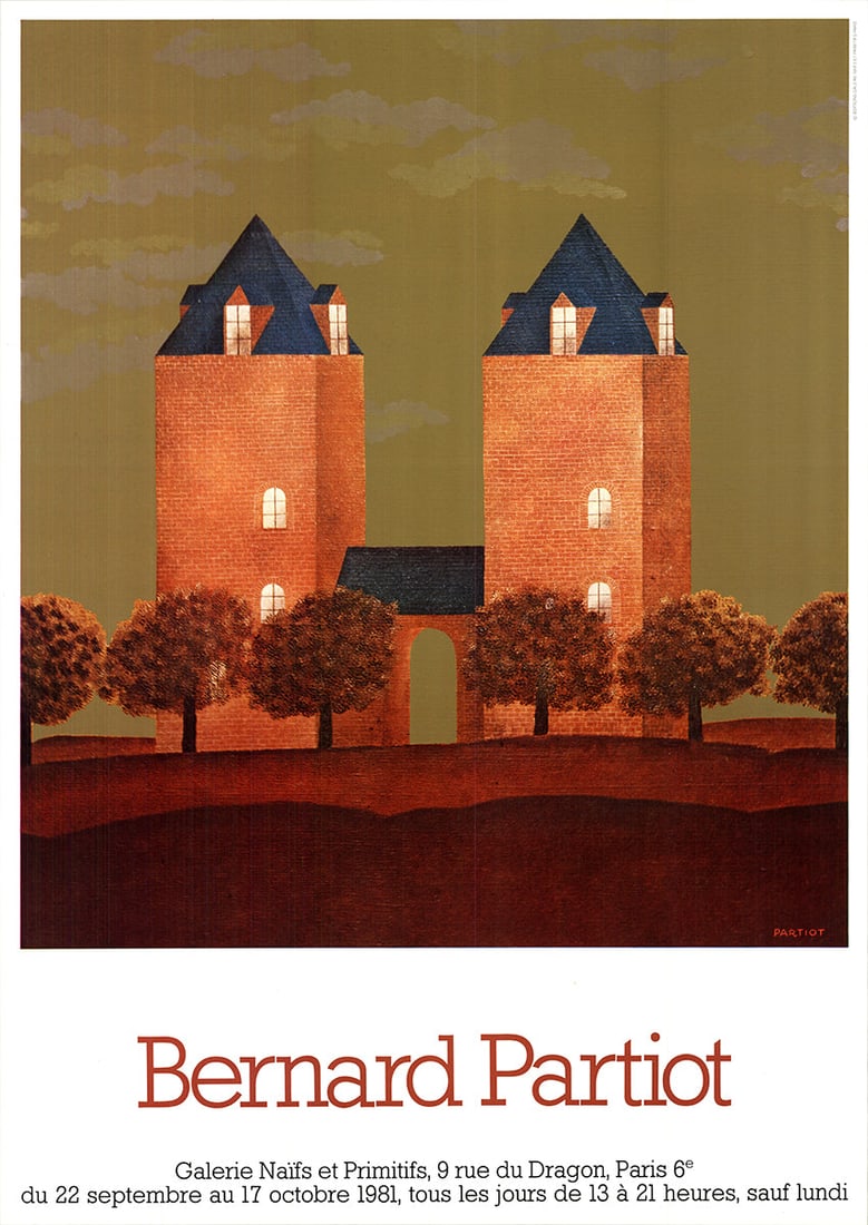 Bernard Partiot - Galerie Naifs et Primitifs - 1981 Offset Lithograph 24.5" x 17.5" (1 of 3)