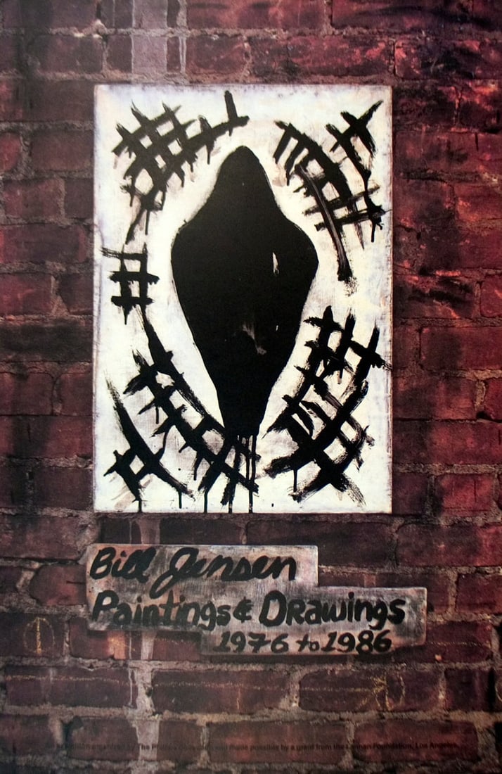 Bill Jensen - Paintings and Drawings 1976-1986 - 1968 Offset Lithograph 34.25" x 22.25": Paintings and Drawings 1976-1986 by Bill Jensen, 1968 Unsigned Offset Lithograph. Paper size is 34.25 x 22.25 inches, with an image size of 34.25 x 22.25 inches. The Offset Lithograph is from an unkno