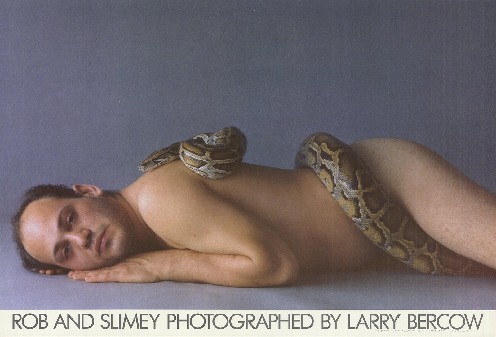Larry Bercow - Rob and Slimey - 1987 Offset Lithograph 17" x 25": Rob and Slimey by Larry Bercow, 1987 Unsigned Offset Lithograph. Paper size is 17 x 25 inches, with an image size of 15.5 x 25 inches. The Offset Lithograph is from an unknown edition size. and is not