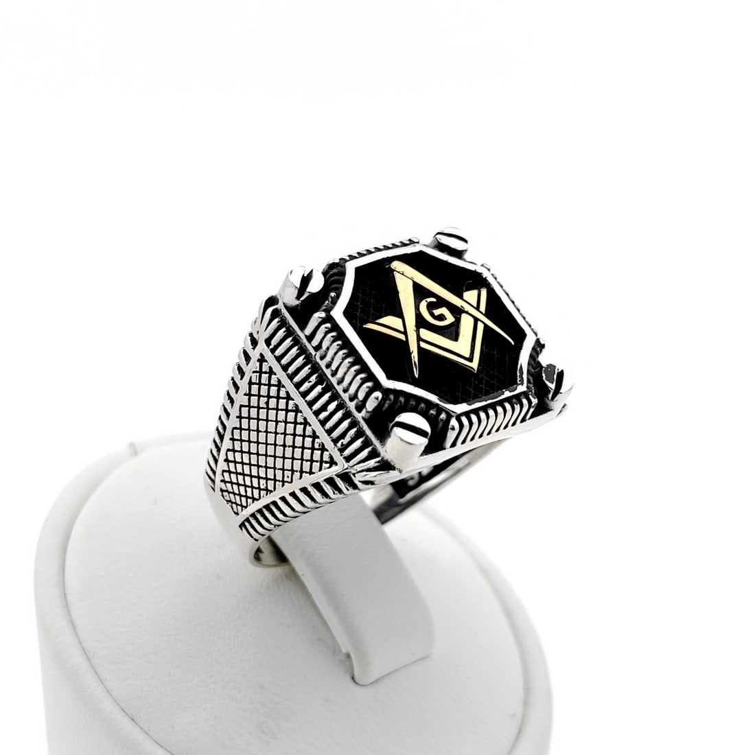 925 Sterling Silver Masonic Ring,Mason Ring (1 of 8)