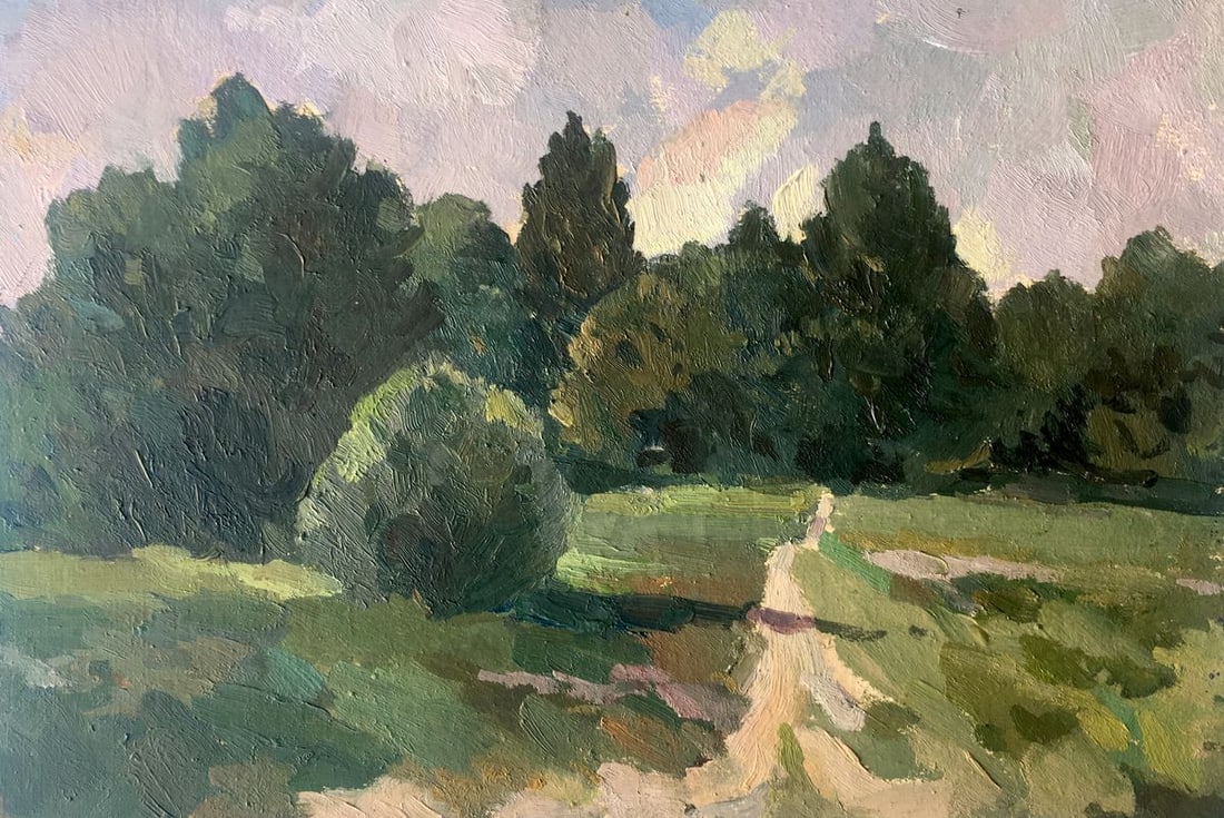 Oil painting Forest landscape Peter Tovpev (1 of 11)