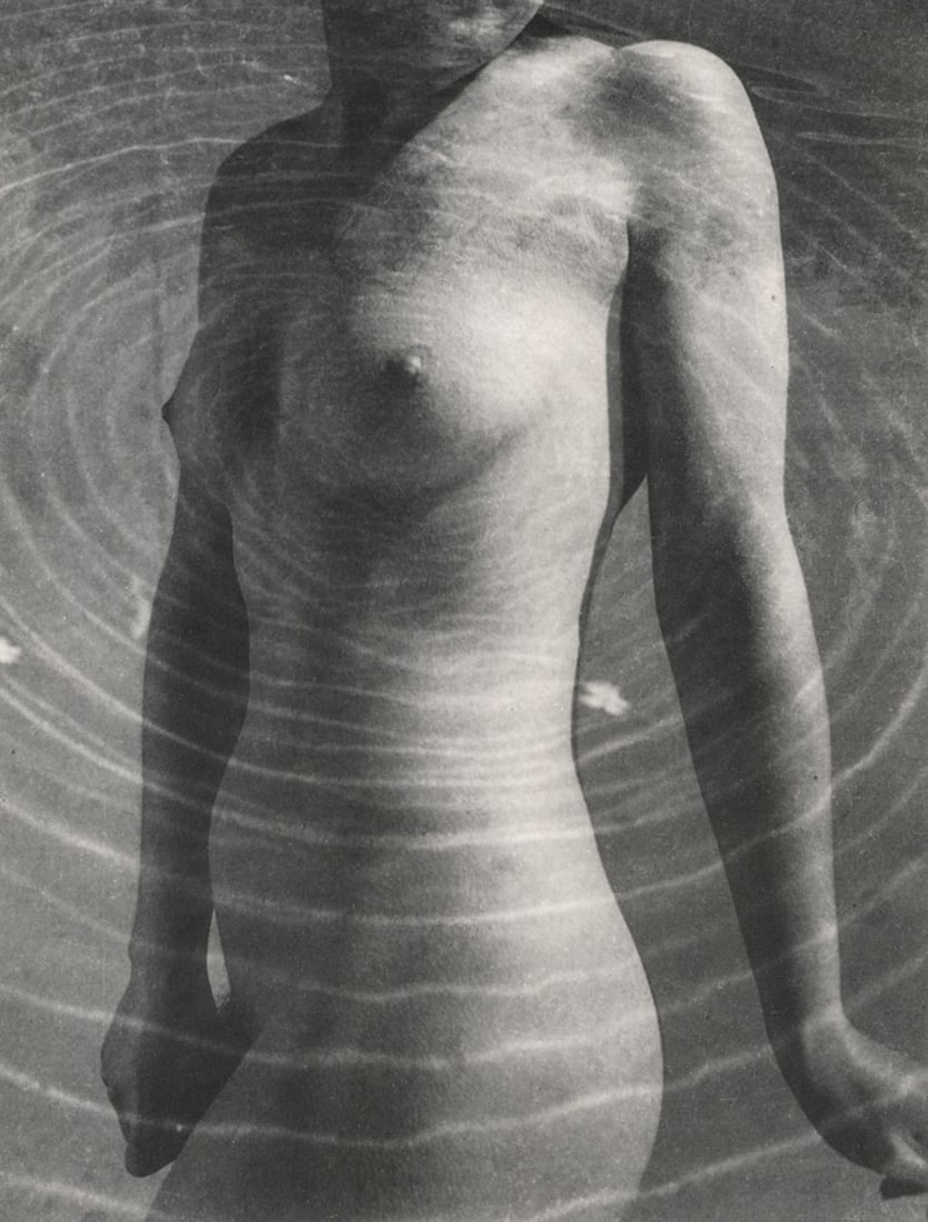 PIERRE BOUCHER - Nude and Waves, 1935: Artist: Pierre Boucher Title: Nude and Waves, 1935 Medium: Photo Litho, 1988, France Dimensions: 7.7x10.15" Description: Heat Wax Mounted on 11x14" Conservation Board Artist Bio: Pierre Boucher (1908 