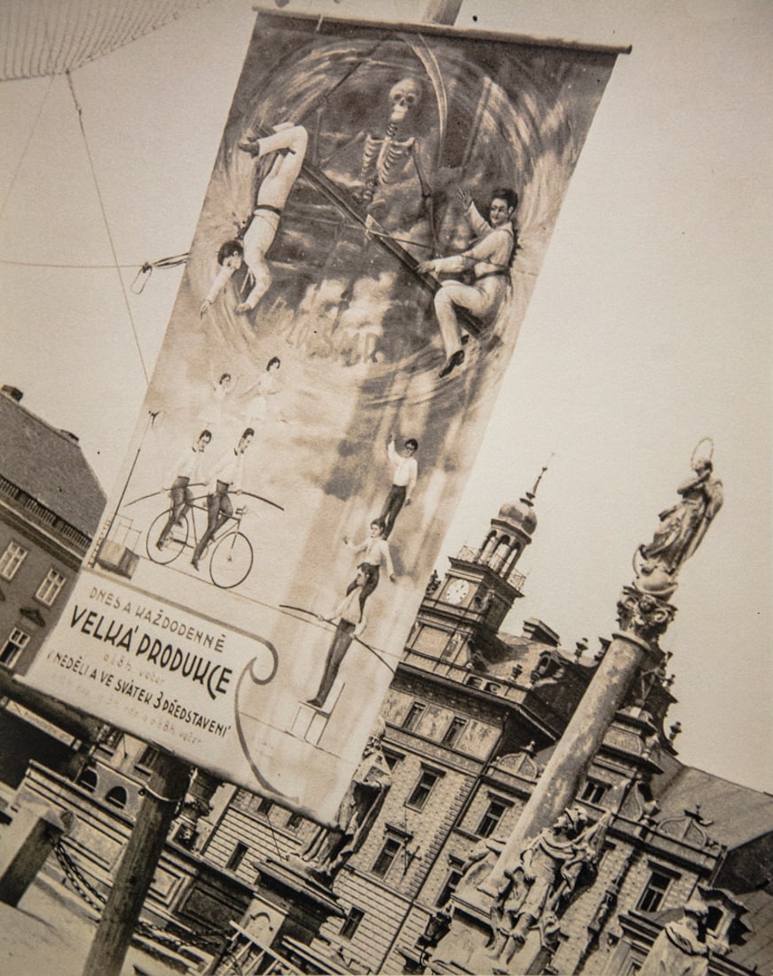 JAROMIR FUNKE - Velka Produkce, 1931: Artist: Jaromir Funke Title: Velka Produkce, 1931 Medium: Photo Litho, 2000, USA Dimensions: 8.1x10.1" Description: Heat Wax Mounted on 11x14" Conservation Board Artist Bio: Jaromir Funke (1896-1945)