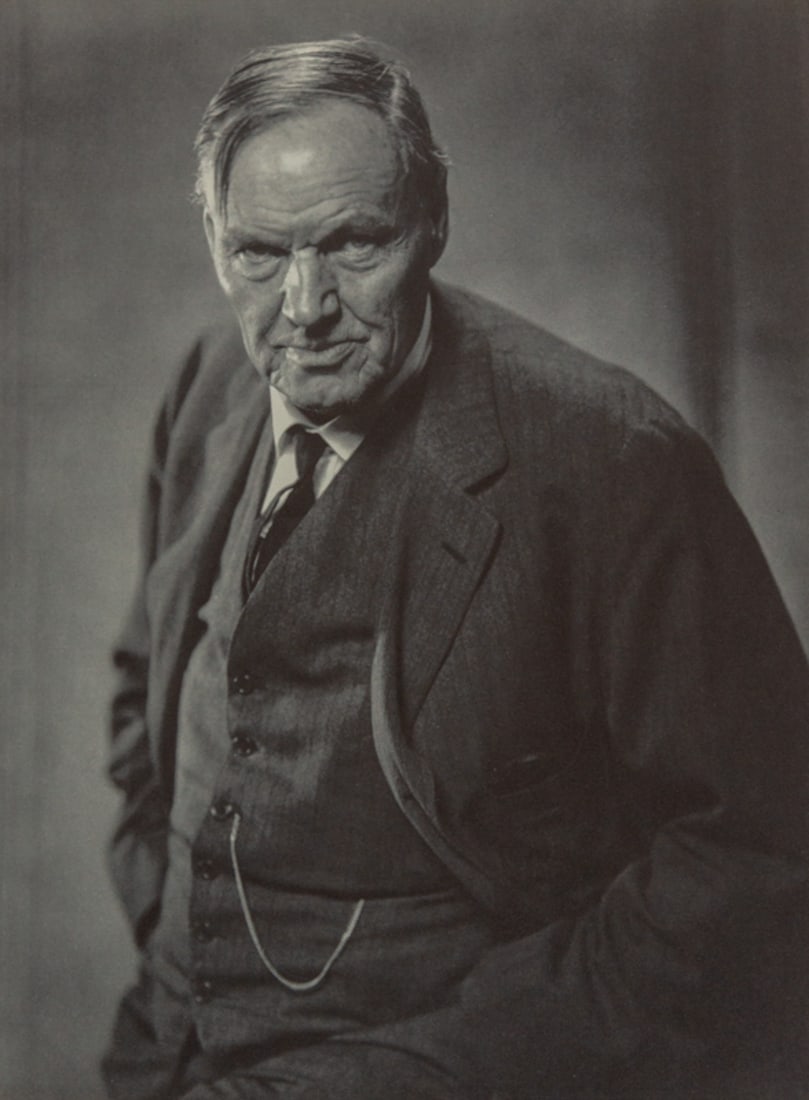 NICKOLAS MURAY - Clarence Darrow: Artist: Nickolas Muray Title: Clarence Darrow Medium: Photo Litho, 1967, USA Dimensions: 9.45x12.7" Description: Heat Wax Mounted on 14x18" Conservation Board Artist Bio: Nickolas Muray (1892 - 1965)