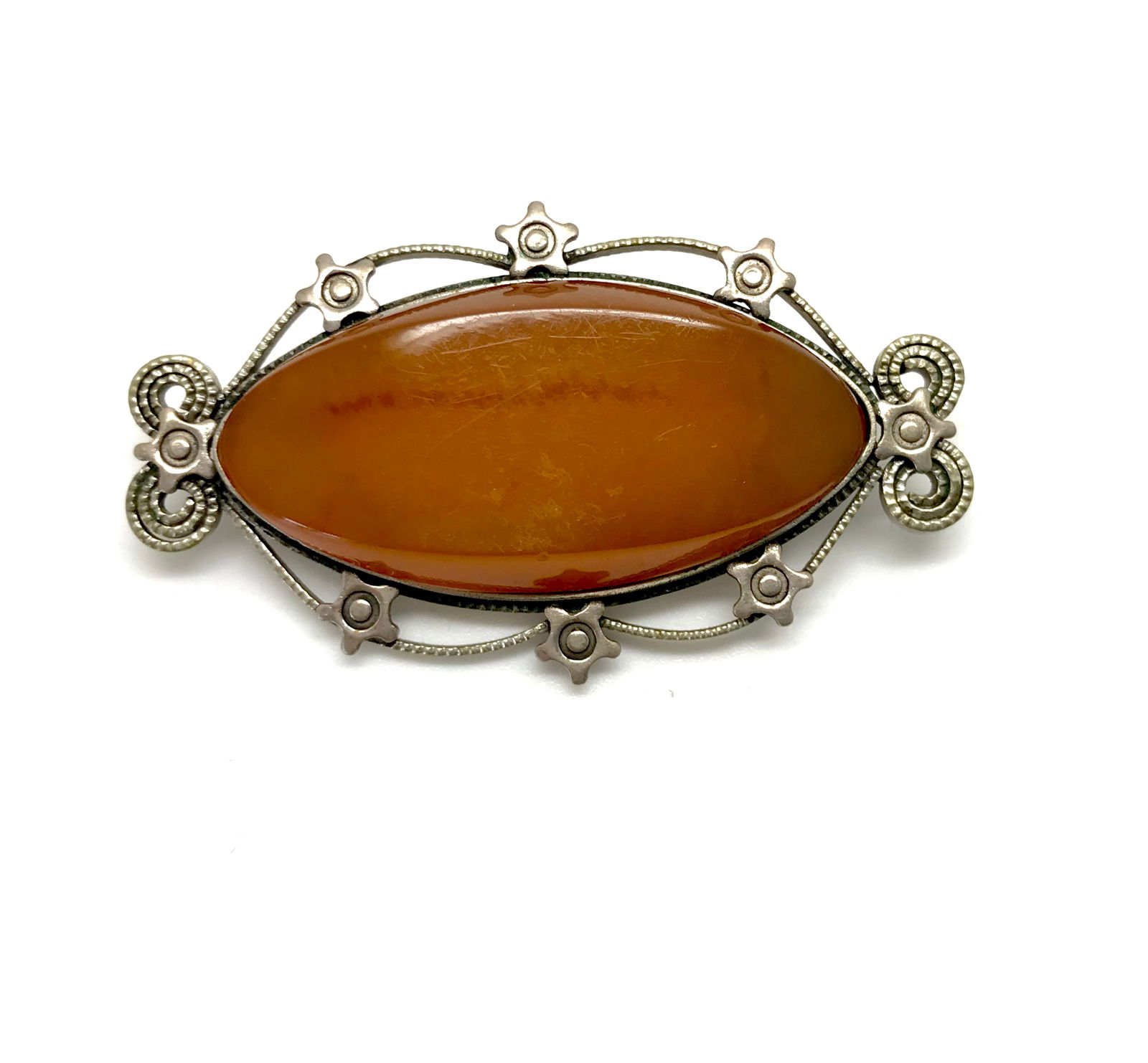Outstanding Unique Antique Amber Brooch (1 of 5)