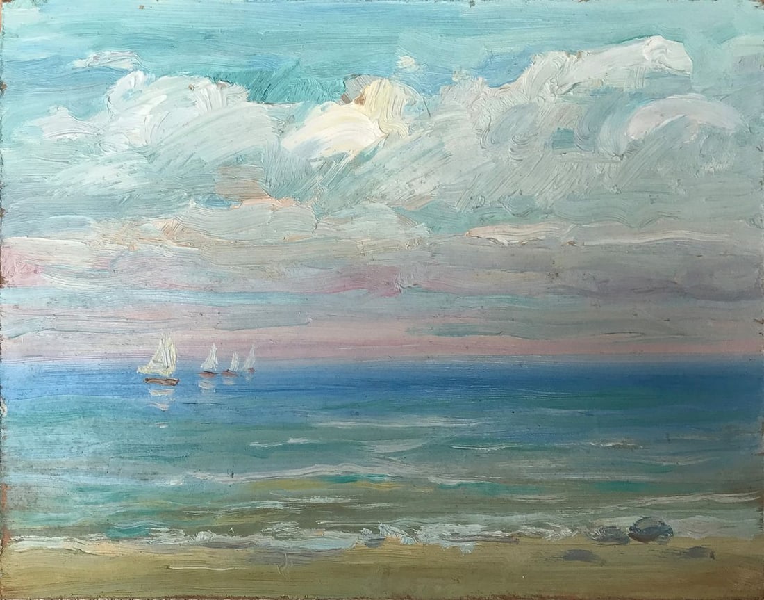 Oil painting Seascape Unknown artist (1 of 11)