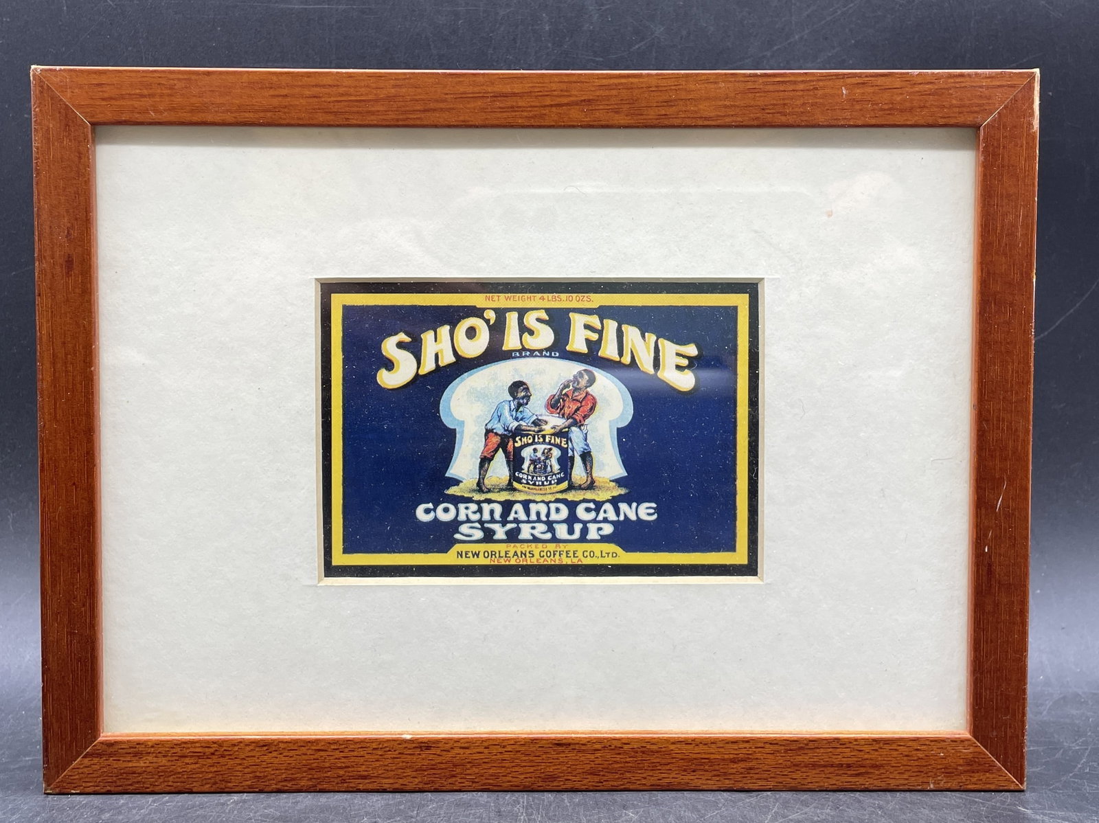 Vintage SHO'S IS FINE Framed Label Black Americana (1 of 8)