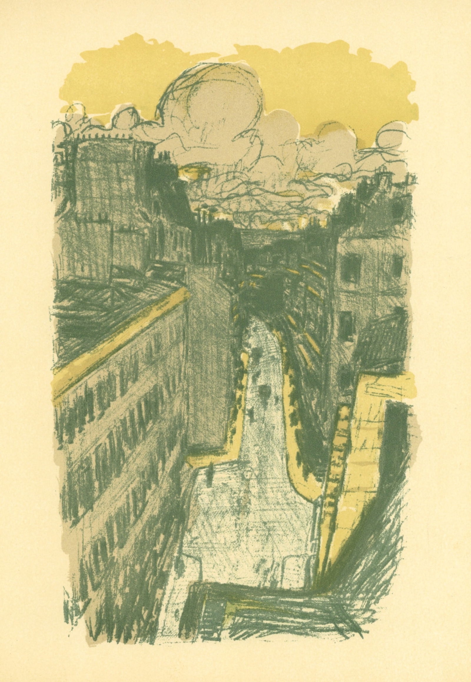 Pierre Bonnard lithograph "Rue vue d'en haut" (1 of 1)