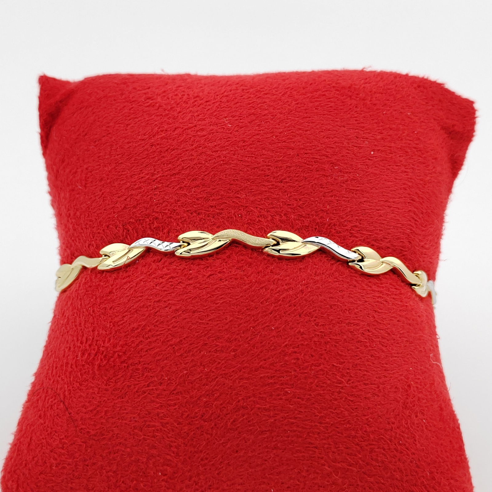 14k 585 Yellow and White Gold Women Bracelet (1 of 10)