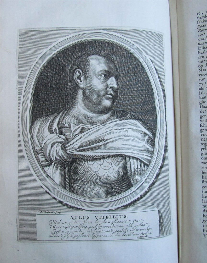 16 TACITUS WORKS ILLUSTRATED antique FOLIO in DUTCH ROMAN HISTORY vellum bound (1 of 13)