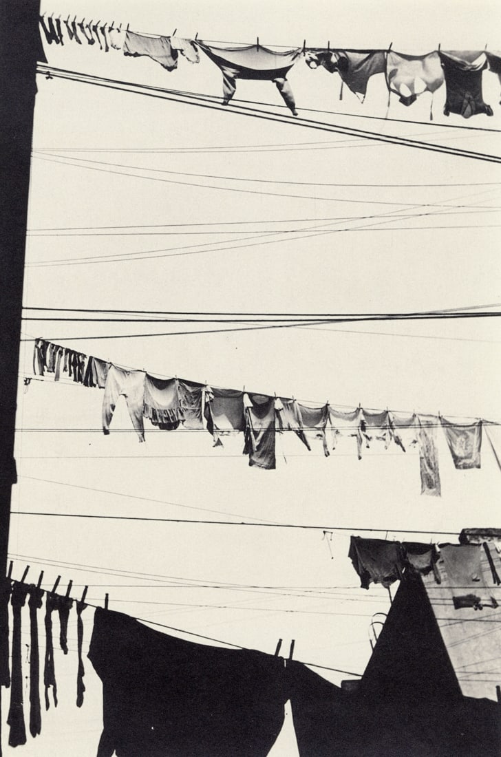 WALKER EVANS - Wash Day, New York City, 1930: Artist: Walker Evans Title: Wash Day, New York City, 1930 Medium: Photo Litho, 2003, USA Dimensions: 4.95x7.45" Description: Heat Wax Mounted on 8.5x11" Conservation Board Artist Bio: Walker Evans (19