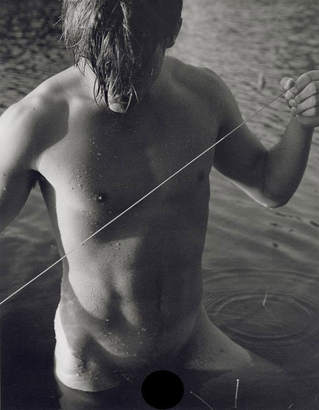 BRUCE WEBER - Tom, Bear Pond, Adirondack Park, 1988 (1 of 2)