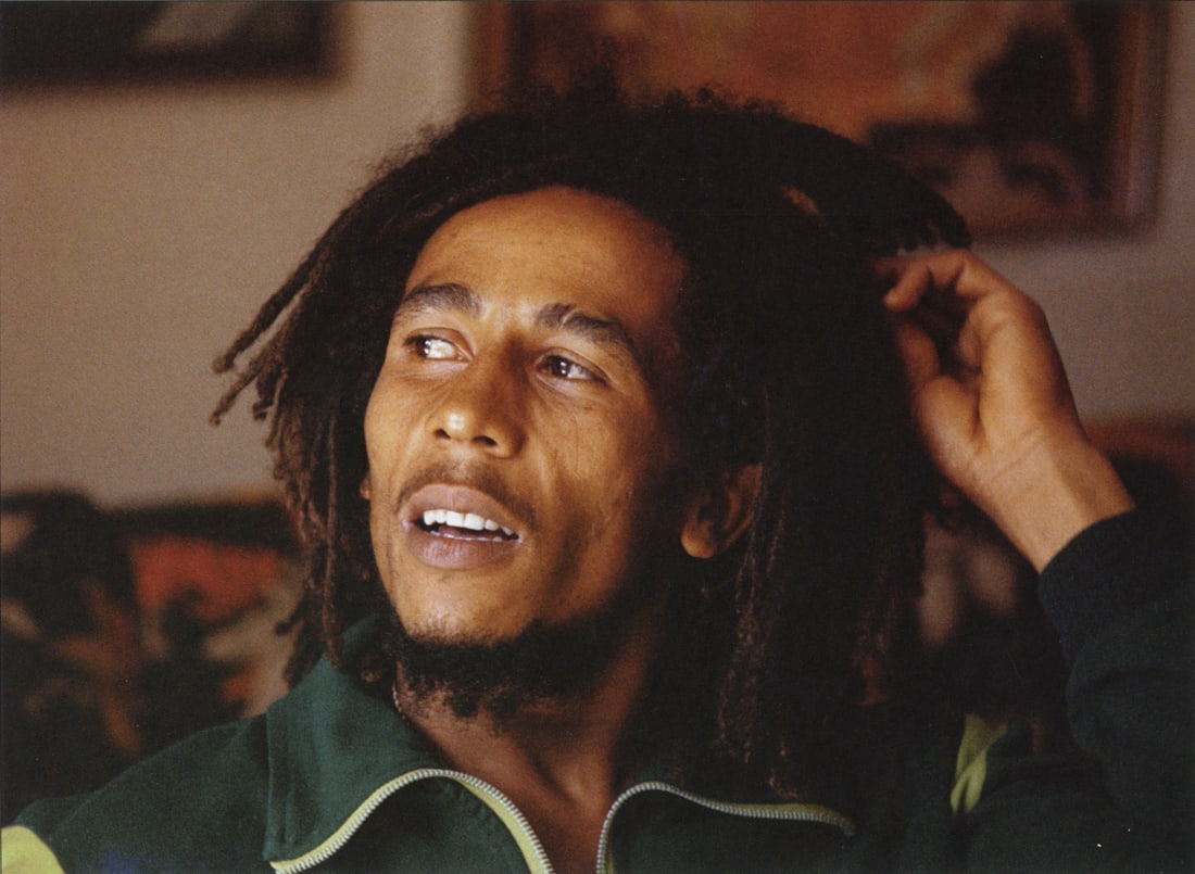 KIM GOTTLIEB-WALKER - Bob Marley, Hollywood, 1975: Artist: Kim Gottlieb-Walker Title: Bob Marley, Hollywood, 1975 Medium: Photo Litho, 2010, China Dimensions: 8.4x6.15" Description: Heat Wax Mounted on 8.5x11" Conservation Board Reserve: $45.00 Shippi