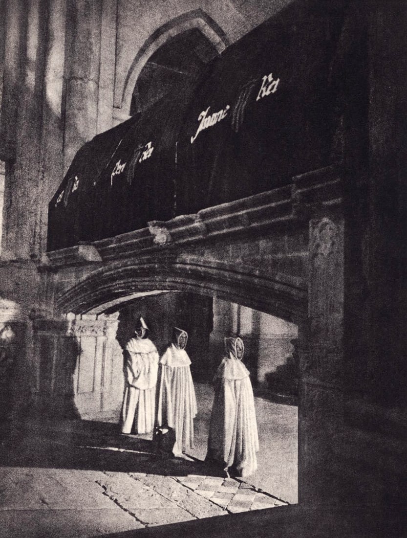 JOSE ORTIZ ECHAGUE - Monasterio de Poblet: Artist: JOSE ORTIZ ECHAGUE Print Title: Monasterio de Poblet Medium: Rare, Vintage Sheet-fed Gravure Printing Date: 1950's Printed in England Image Size approx: 10 x 7 inches José Ortiz Echagu&#