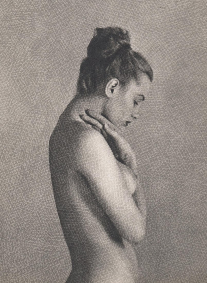 MARTIN MUNKACSI - Woman, printed thru a screen: Artist: MARTIN MUNKACSI Print Title: Woman, printed thru a screen Medium: Sheet-fed Gravure Printing Date: 1950's Printed in the USA Image Size Approx. 8 X 10 inches Martin Munkacsi (1896-1963) was a 