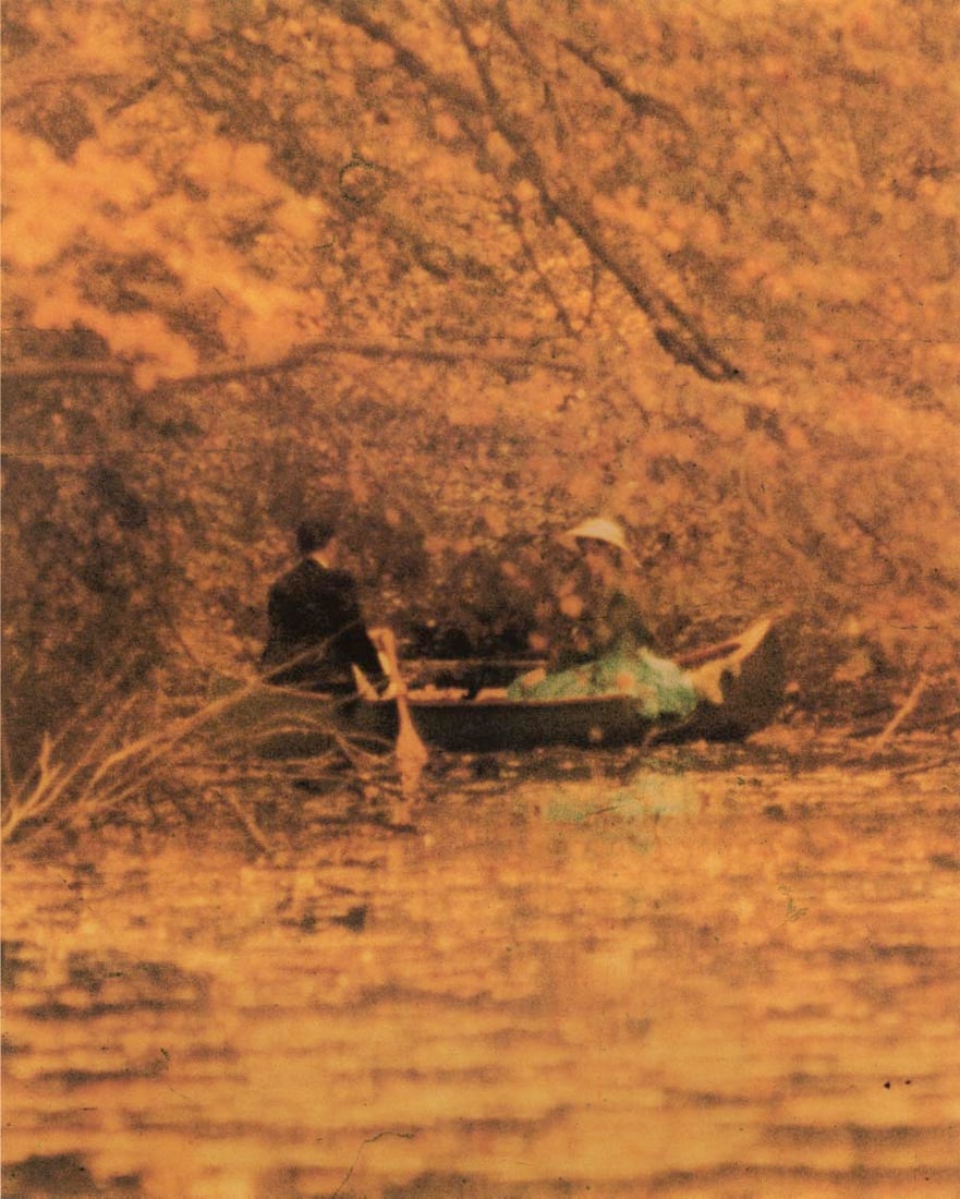 IRVING PENN - Couple in a Canoe, NY, 1954: Artist: IRVING PENN Print Title: Couple in a Canoe, NY, 1954 Medium: Photolithograph Printed 1990’s in the US Image size (inches) approx. 9.5 x 7.5” Irving Penn was an American photographe
