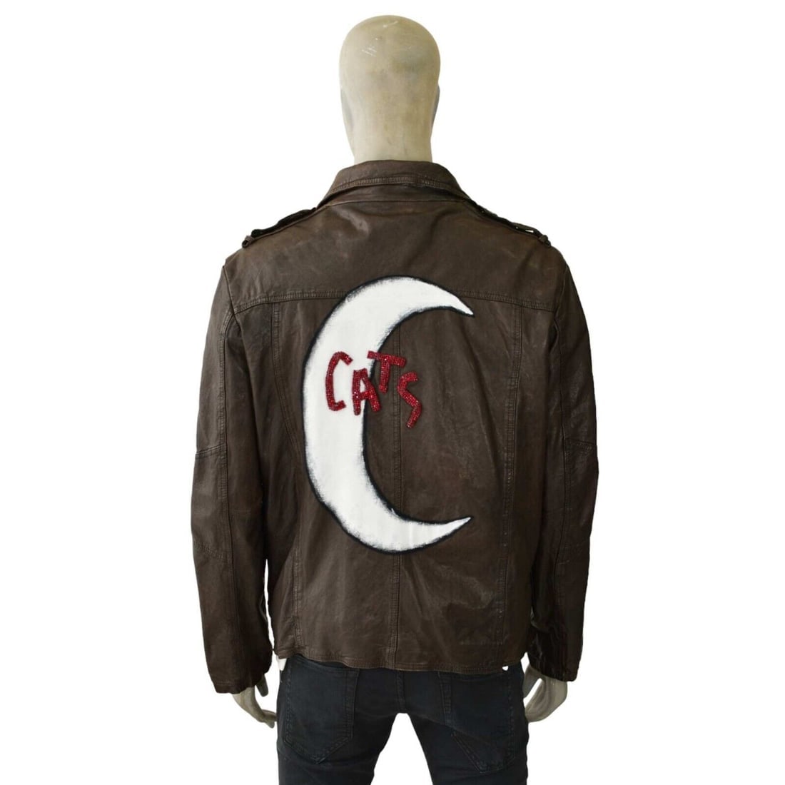 B2 Cats & Moon Back Brown leather Button Front Men Leather Jacket size S: Vintage Byblos Baby Blue Suede Puffer Jacket Coat hooded with fur trim 42 IT B2 Cats & Moon Back Brown leather Button Front Men Leather Jacket size S Walk the streets in style with this brown leather