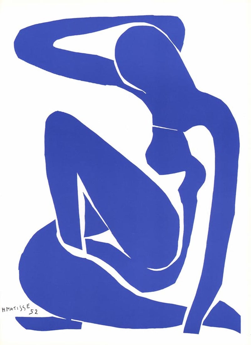 1984 Henri Matisse Lithograph Blue Figure 1 (1 of 1)